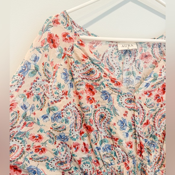 Red Dress Boutique Floral Paisley V-Neck Dress - Picture 4 of 6